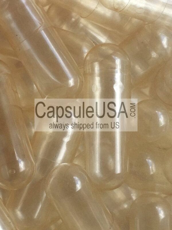 size 00 clear empty gelatin capsules