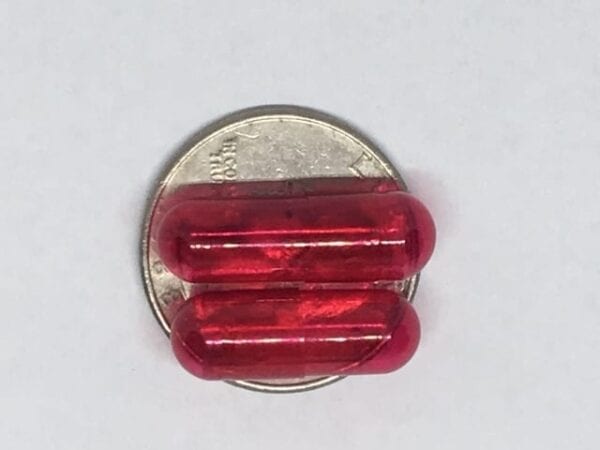 gelcaps-size 0- translucent red