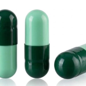 Dark Green and Mint Size 3 Empty Gelatin Capsules (Gelcaps)