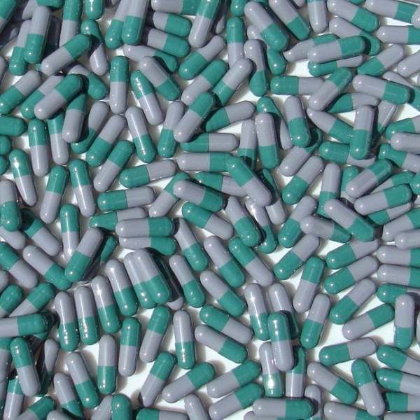 Green/Gray Size 4 Empty Gelatin Capsules - Capsule USA