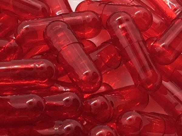 gelatin-capsules-gelcaps-size 4-translucent-red