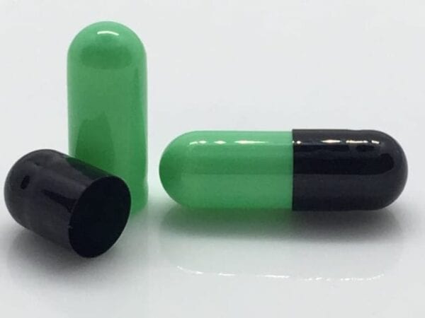 empty-gelatin-capsules-gelcaps-size 4-black-green