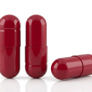 Red Size 5 Empty Gelatin Capsules (Gelcaps)