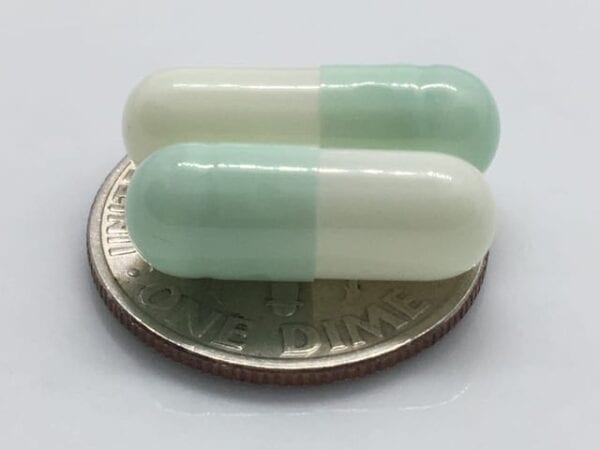 white and light mint size 3 empty gelatin capsules