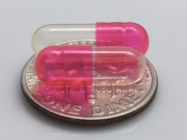 gelatin-capsules-gelcaps-size 4-pink-translucent