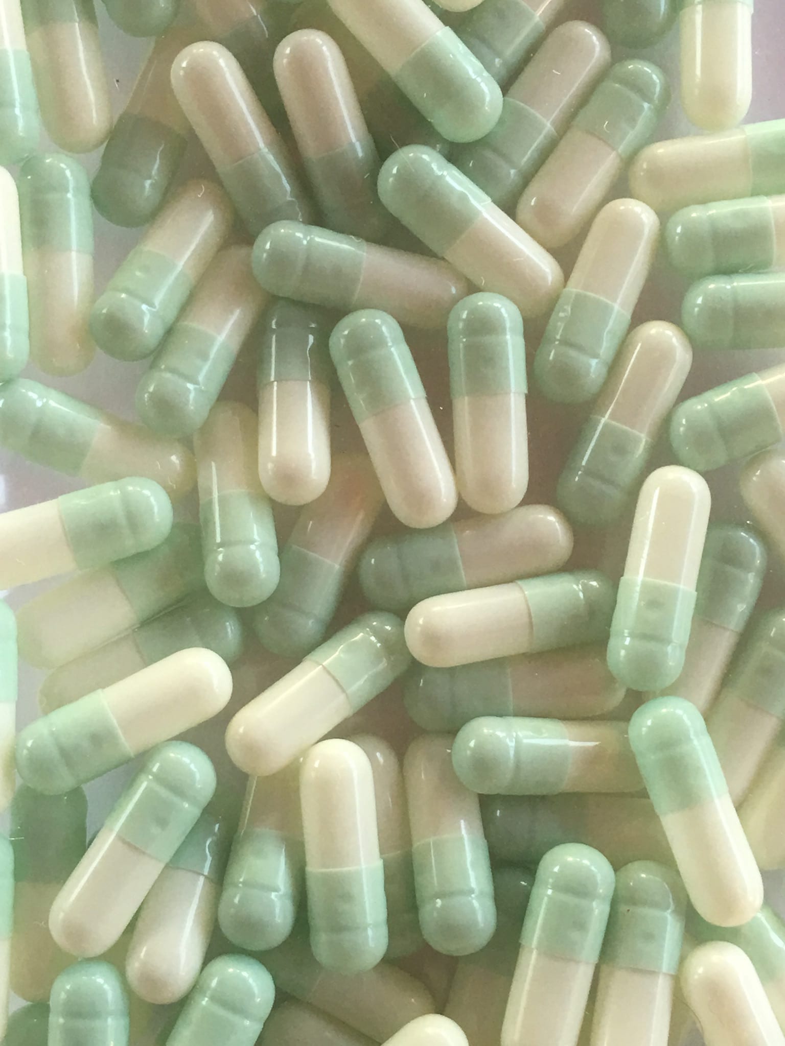 Mint/White(light) Size 3 Empty Gelatin Capsules Capsule USA