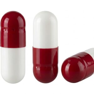 Red and White Size 4 Empty Gelatin Capsules (Gelcaps)