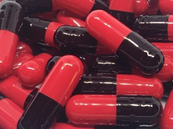 empty-gelatin-capsules-gelcaps-size 1-black-red