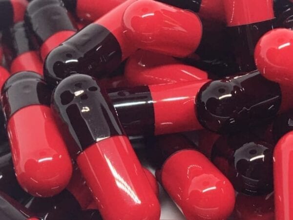 empty-gelatin-capsules-gelcaps-size 1-red-black