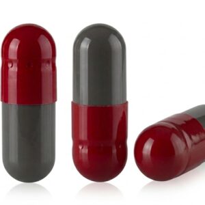 Red and Gray Size 4 Empty Gelatin Capsules (Gelcaps)