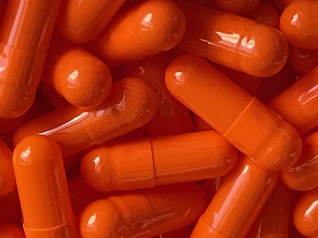 Orange Size 3 Empty Gelatin Capsules (Gelcaps)