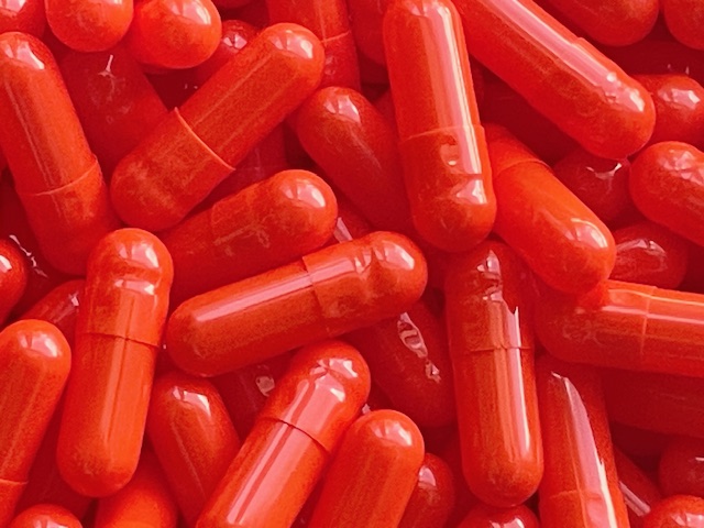 Orange Size 3 Empty Gelatin Capsules (Gelcaps)