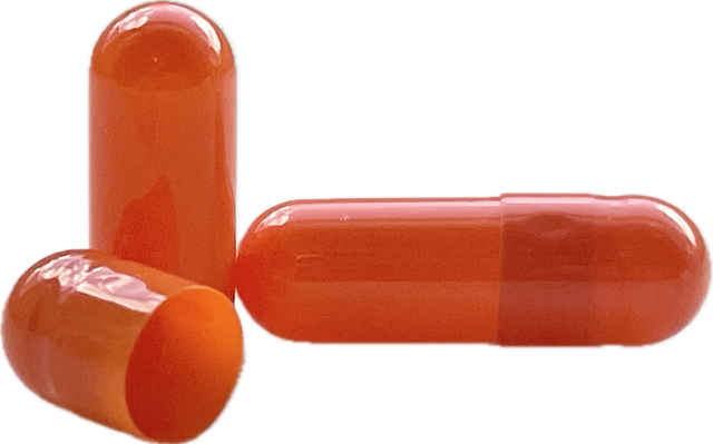 Orange Size 3 Empty Gelatin Capsules (Gelcaps)