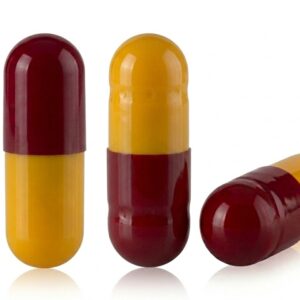 Red Maroon and Yellow Size 4 Empty Gelatin Capsules (Gelcaps)