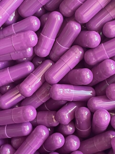 Purple Size 3 Empty Gelatin Capsules (Gelcaps)