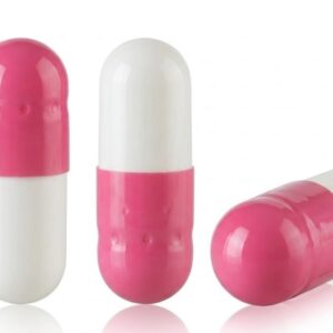 Pink and White Size 3 Empty Gelatin Capsules (Gelcaps)