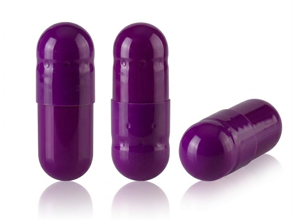Purple Size 4 Empty Gelatin Capsules (Gelcaps)