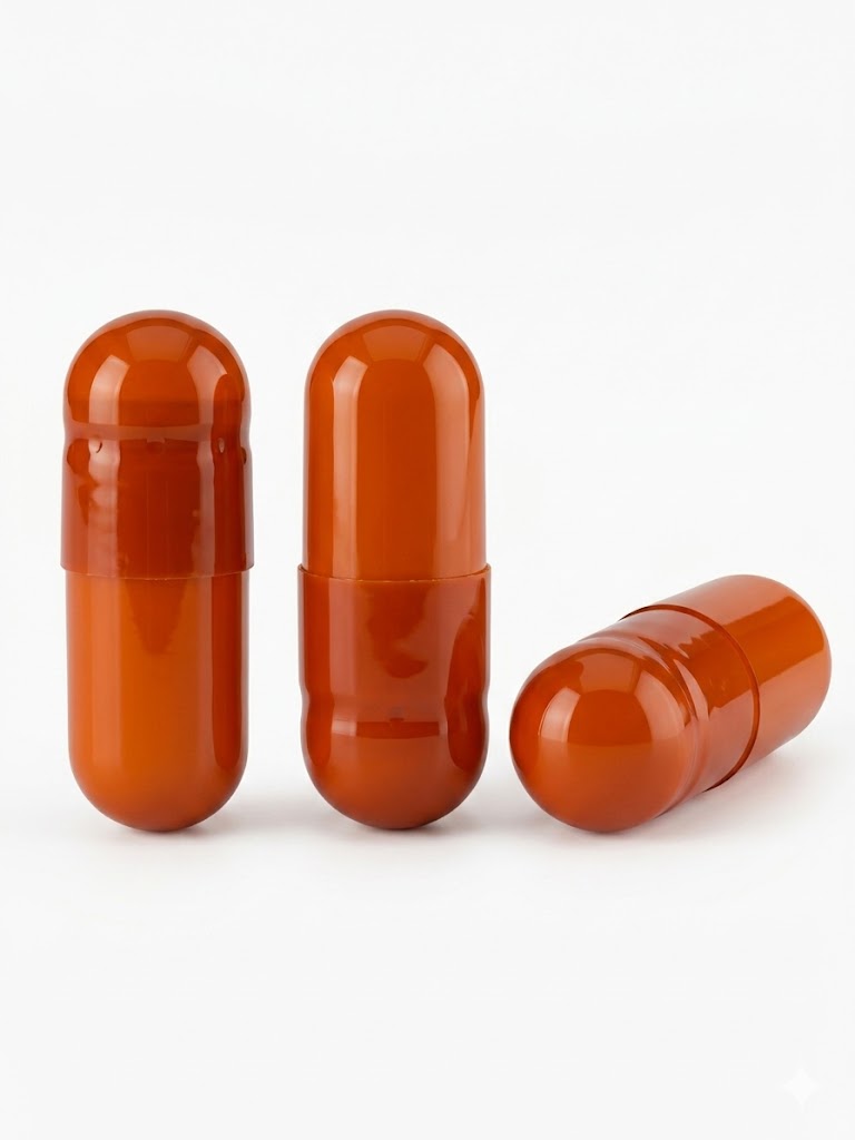 Orange Size 3 Empty Gelatin Capsules (Gelcaps)