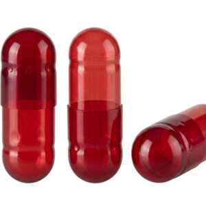 Red Translucent Size 0 Empty Gelatin Capsules (Gelcaps)